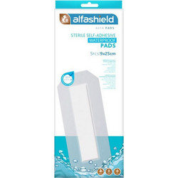 Alfashield Alfa Pads Αποστειρωμένα Αδιάβροχα Αυτοκόλλητα Επιθέματα 9x25cm 5τμχ