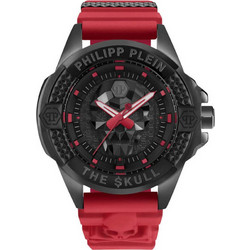 Philipp Plein Ανδρικό Ρολόι με Κόκκινο Καουτσούκ Λουράκι PWAAA2424