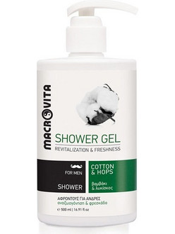 Macrovita Cotton & Hops Ανδρικό Αφρόλουτρο σε Gel 500ml