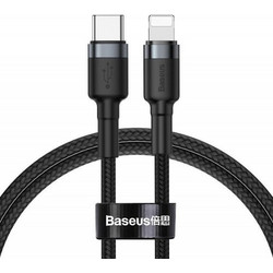 Baseus Cafule Braided USB-C to Lightning Cable 18W 1m Black CATLKLF-G1
