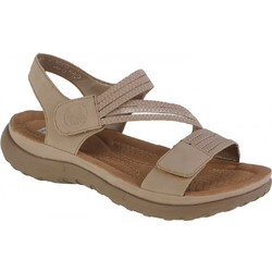 Rieker Γυναικεία Σανδάλια Suede Ανατομικά Μπεζ 64870-62
