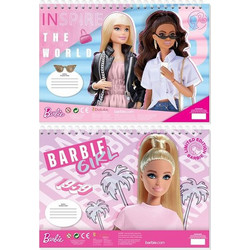 Barbie Διάφορα Σχέδια Μπλοκ Ζωγραφικής A4 40 Φύλλων με Αυτοκόλλητα 570344