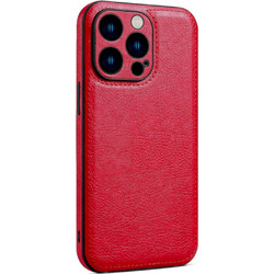 Bodycell Prestige Leather Back Cover Red (iPhone 14 Pro Max)