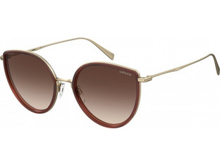 Levi's LV5011S 09QF7H Γυναικεία Γυαλιά Ηλίου Οβάλ Μεταλλικά Καφέ Χρυσό με Καφέ Degradee Φακό