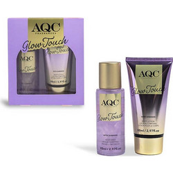 AQC Glow Touch Shimmer Purple Body Lotion 88ml + Body Mist 88ml