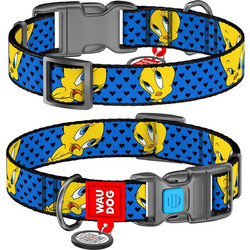 Waudog Looney Tunes Tweety Plastic Κολάρο Σκύλου Μπλε 2.5x35-58cm