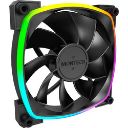 Montech RX120 Reverse Black Case Fan 120mm ARGB με Σύνδεση 3-Pin 4-Pin PWM Black