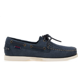 Sebago Portland Flesh Out Ανδρικά Μοκασίνια Boat Shoes Καστόρινα Navy Μπλε L7111PTW-908R