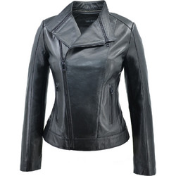 Leather 100 Γυναικείο Μπουφάν Δερμάτινο Μακρύ Ανθρακί 07-W-B-2176