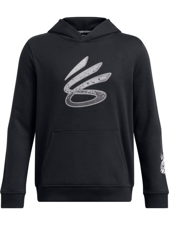 Under Armour Παιδικό Φούτερ με Κουκούλα Μαύρο 1387100-001
