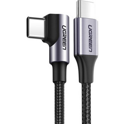 Ugreen US255 Angle 90° Braided USB-C to USB-C 60W 2m Black 50125