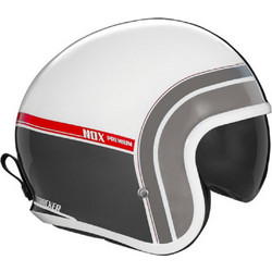 NOX Next Tracker White Grey Red Κράνος Μηχανής Jet 1150gr