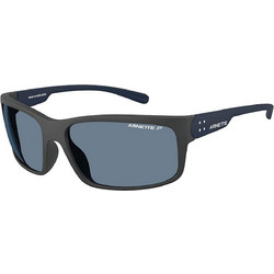 Arnette AN4242 28412V Ανδρικά Γυαλιά Ηλίου Ορθογώνια Κοκάλινα Μαύρα με Μαύρο Φακό