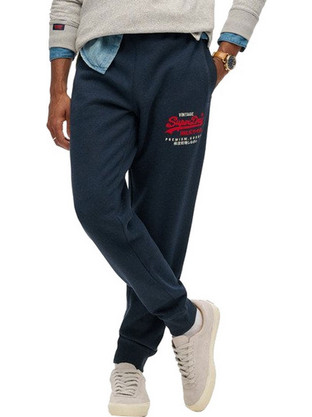 Superdry Ανδρικό Παντελόνι Φόρμας Fleece με Λάστιχο Navy Μπλε M7011139A-6UH