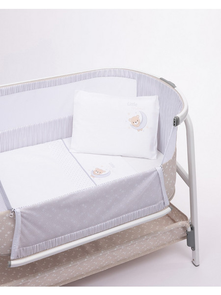 Prenatal Bear Σετ Βρεφικά Σεντόνια Λίκνου Βαμβακερά 80x110 White