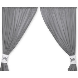 Bobono Παιδική Κουρτίνα με Τρέσα 155x155 Little PrinceAnthracite