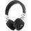 Guess PU Grained Triangle Logo ENC Ασύρματα Bluetooth Ακουστικά On Ear Μαύρα