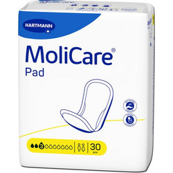 Hartmann MoliCare Pad Σερβιέτες Ακράτειας 3 Σταγόνες 30τμχ