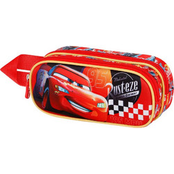 Karactermania Cars 3D Κασετίνα Βαρελάκι με 2 Θήκες Κόκκινη 06492
