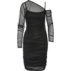 Lynne Midi Φόρεμα για Γάμο / Βάπτιση Ντραπέ Μαύρο 052-511050-80