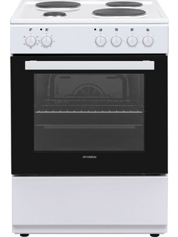 Hyundai HCMU24V-7260ES/W Κουζίνα Ηλεκτρική 72lt με Εμαγιέ Εστίες 60cm