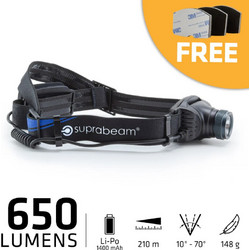 Suprabeam V3AIR 2300001 Επαναφορτιζόμενος Φακός Κεφαλής Εργασίας Led Αδιάβροχος IPX4 650lm