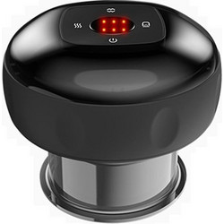 RM1050 Intelligent Breathing Electric Cupping Συσκευή Μασάζ Σώματος με Θερμότητα Μαύρη