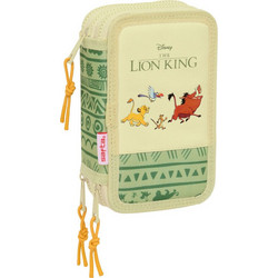 Safta Disney The Lion King Mufasa Κασετίνα Γεμάτη με 3 Θήκες Κίτρινη Πράσινο Mint S4311261