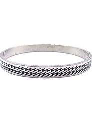 Gang Βραχιόλι Βέργα από Ατσάλι Ασημί GCK019-SILVER