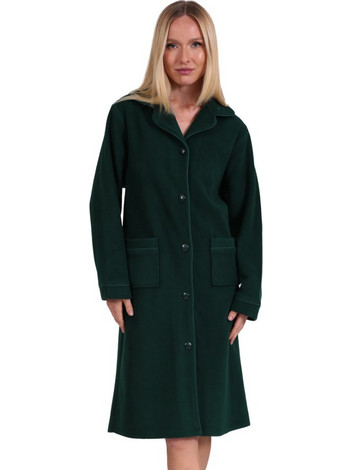 Lydia Creations Γυναικεία Ρόμπα Χειμωνιάτικη Fleece Κυπαρισσί 24670