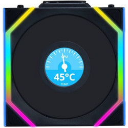Lian Li Unifan SL Wireless LCD Reverse Case Fan 120mm ARGB με Σύνδεση 4-Pin PWM 9-Pin (USB 2.0) Black