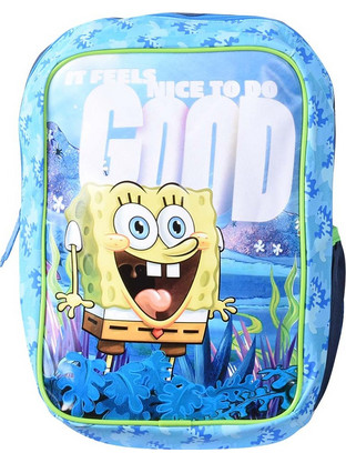 SunCe Sponge Bob Junior Σχολική Τσάντα Πλάτης Νηπιαγωγείου Γαλάζια SGM-4525-MULTI