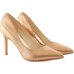 Nine West Ezra 3 Γόβες με Λεπτό Ψηλό Τακούνι Ροζ Χρυσές