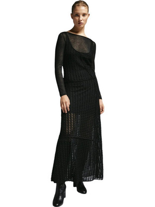 Laagam Midi Φόρεμα για Γάμο / Βάπτιση Μαύρο 2LDPFW2402-BLK
