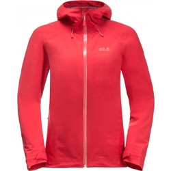 Jack Wolfskin Γυναικείο Μπουφάν Χειμωνιάτικο Softshell Μακρύ Κόκκινο 1115121-2058