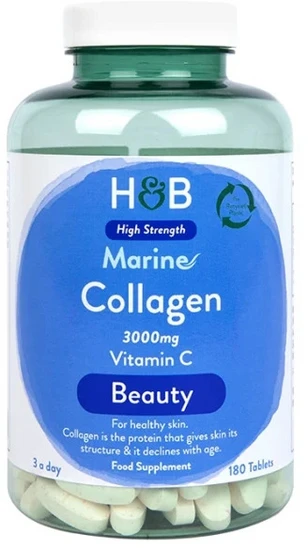 Holland & Barrett Marine Collagen With Vitamin C 180 Tablets