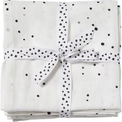 Done by Deer Dreamy Dots Πάνες Αγκαλιάς από Μουσελίνα Λευκές 70x70cm 2τμχ BR74368