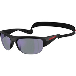Prada PRA01S 1BO10J Ανδρικά Γυαλιά Ηλίου Μάσκα Κοκάλινα Μαύρα με Μαύρο Φακό