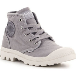 Palladium Pampa Hi Γυναικεία Αρβυλάκια Γκρι με Χοντρό Χαμηλό Τακούνι 92352-071-M