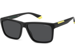 Polaroid Eyewear PLD2164S 003M9 Ανδρικά Γυαλιά Ηλίου Τετράγωνα Κοκάλινα Μαύρα με Μαύρο Φακό