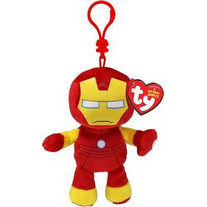 Ty Beanie Babies Floppy Iron Man με Κλιπ 1607-34007