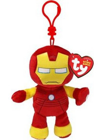 Ty Beanie Babies Floppy Iron Man με Κλιπ 1607-34007
