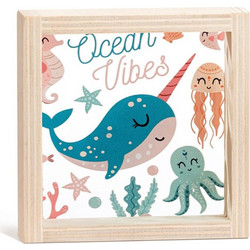 Parisis Μπομπονιέρα Βάπτισης Καδράκι Ocean Vibes από Plexiglass & Ξύλο 0253001