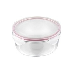 Pal Glasslock Δοχείο Φαγητού Γυάλινο Κατάλληλο για Φούρνο Μικροκυμάτων 950ml Διαφανές Ροζ