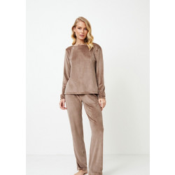 Aruelle Σετ Γυναικείες Πιτζάμες Χειμωνιάτικες Fleece Ταμπά 39.01.23.665