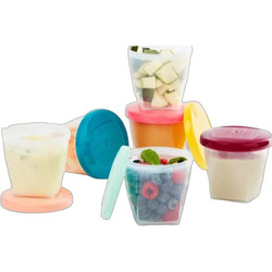 BabyMoov Babybols Δοχεία Αποθήκευσης Φαγητού Pink/Blue 6x250ml