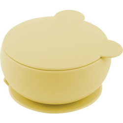 Minikoioi Μπολ Σιλικόνης με Βεντούζα Yellow