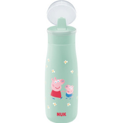 Nuk Mini-Me Flip Παγούρι Ανοξείδωτο Πράσινο Peppa Pig 450ml
