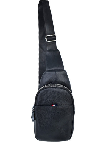 Leather 100 Ανδρική Τσάντα Στήθους Μαύρη 34-BAG-8803