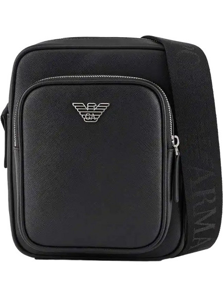 Emporio Armani Δερμάτινη Ανδρική Τσάντα Ώμου / Χιαστί Μαύρη Y4M387Y138E81072
